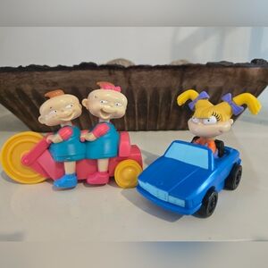 Set Of 2 Vintage 1998 Y2K Burger King Rugrats Toys (Angelica, Phil & Lil)